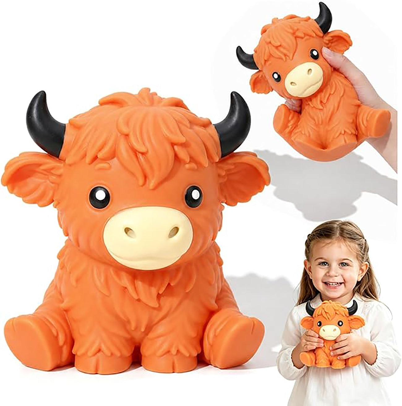 Jumbo Giant COW Squishy,Big Squeeze Fidget Toy Stress Relief Slow Rising Fun