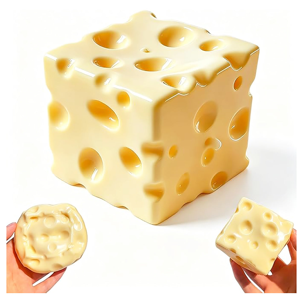 Vaseline Cheese& Peanut & Ball Squishy, Squeeze Soft Cheese Peanut Ball Squishy Slow Rising Sensory Stress & Anxiety Relief Fidget for Adults Gift Novelty Anxiety Calming Desk Party Favors,Non-Sticky